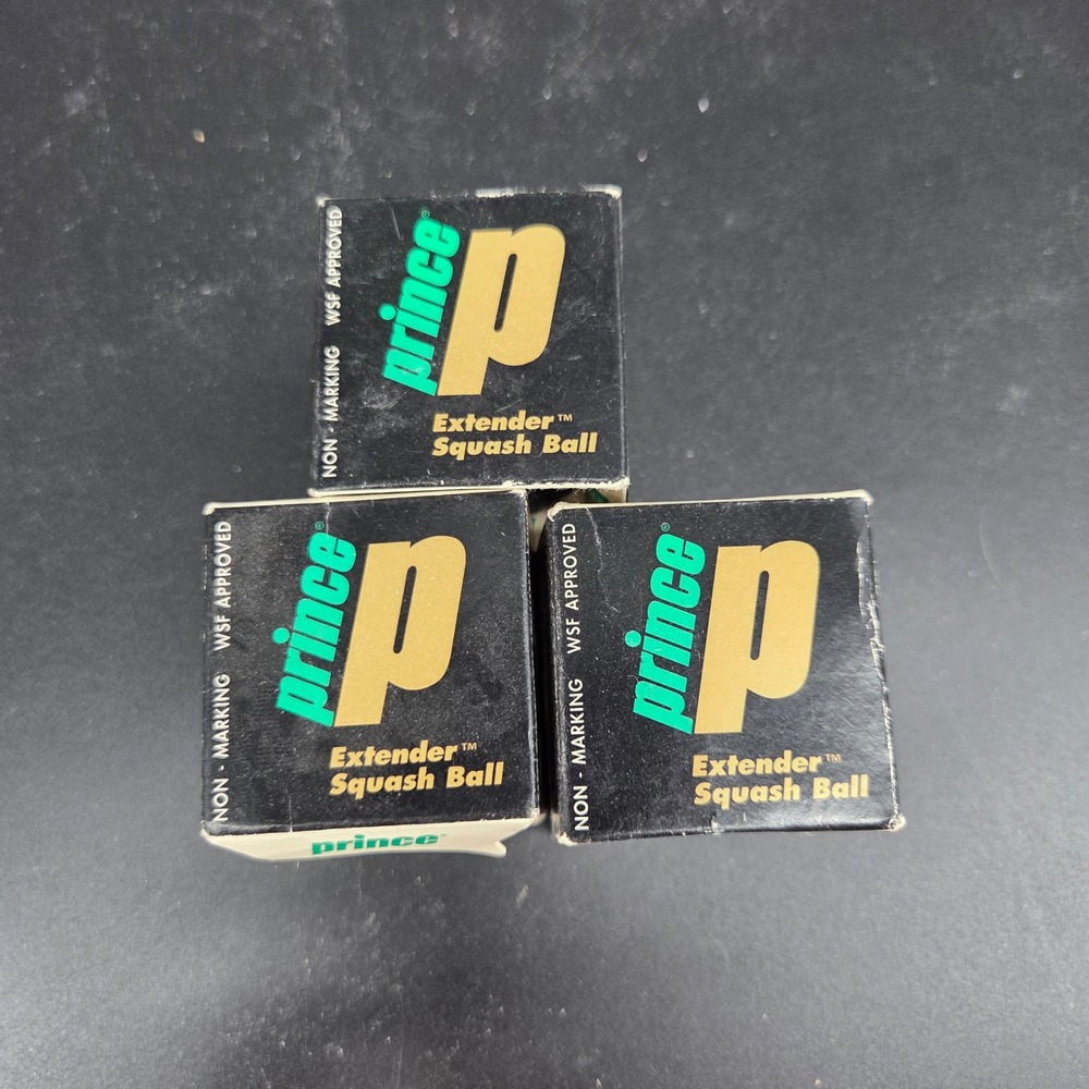 Prince Extender Squash Ball 3 Pack Non Marking WSF Approved Benetton Sportsystem